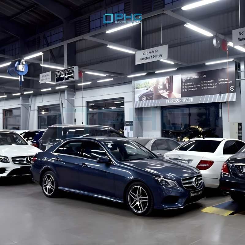 chi-tiet-noi-that-showroom-mercedes-den-chieu-sang-cao-cap