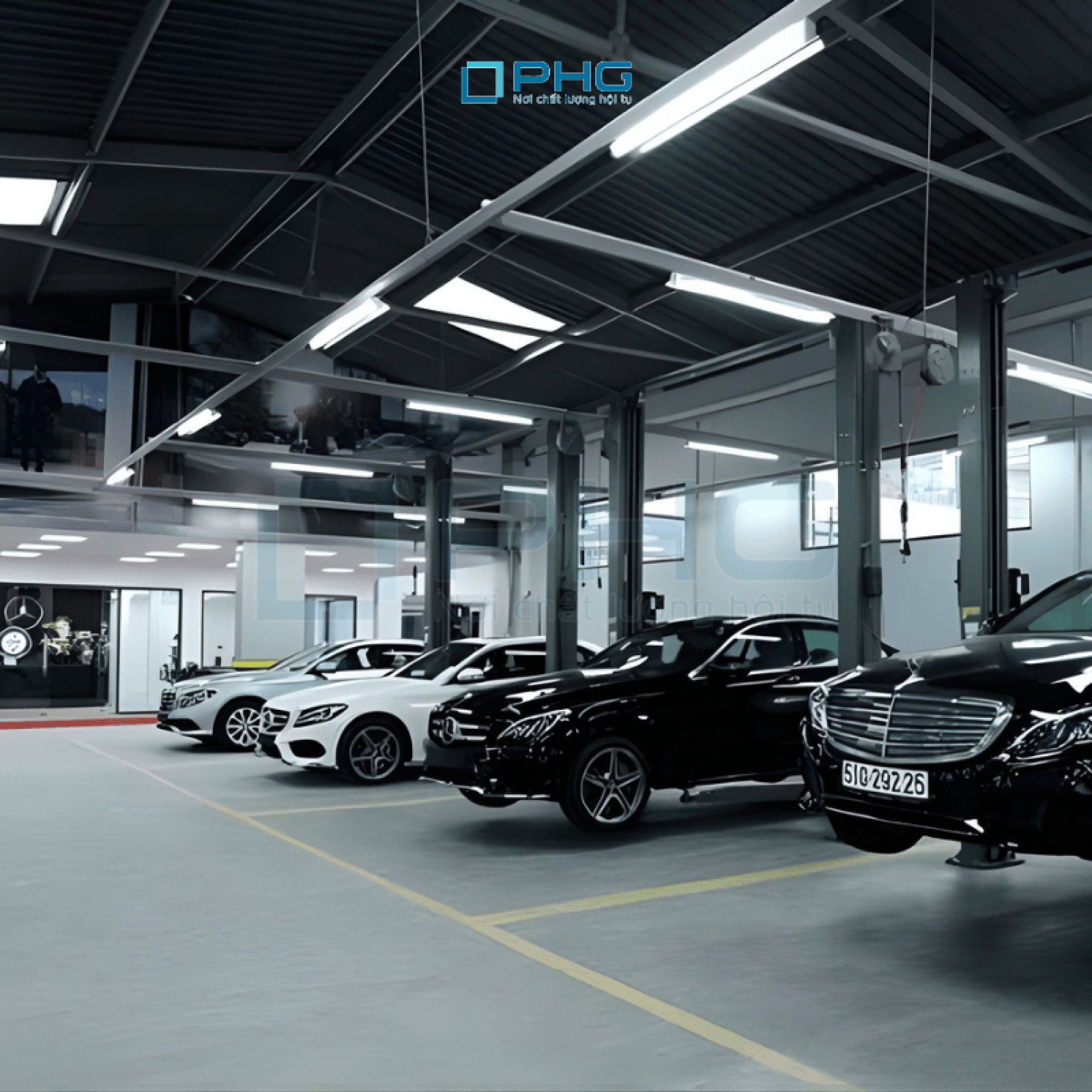 Thiết Kế &ndash; Thi C&ocirc;ng Nội Thất Showroom Mercedes-Benz Haxaco 256 Kim Giang | PHG